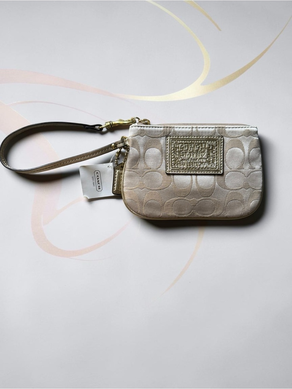 Coach Poppy Signature Wristlet NWT